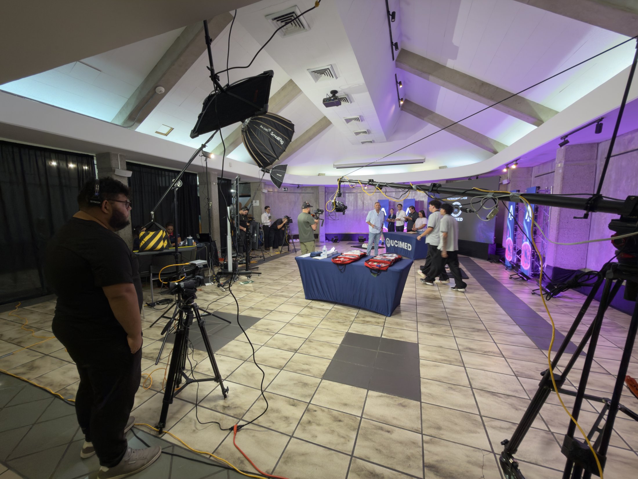 Grabación de programa en set